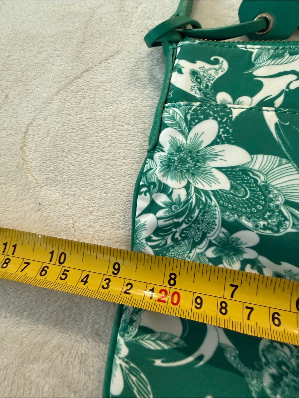 Talbots Green Floral Crossbody Bag - Women's Printed Shoulder Bag - Picture 8 of 9